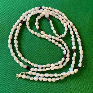 Long single strand  light and dark amethyst, semi precious stone necklace NWOT